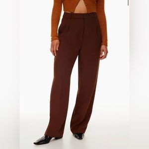 Aritzia Wilfred The Effortless Pant Size 10 Cognac